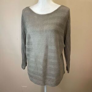 Tahari| 100% Linen | Pullover| Crotchet knit| Medium